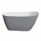 Aqua Eden 51.56 L, 28.38 W, Glossy White/Matte Gray, Solid Surface White Stone VRTSS513026WG - alternate 4
